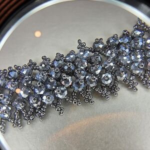 Handmade Gray Beaded Bracelet